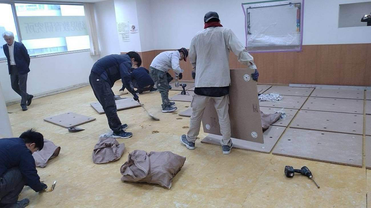 店舗 置床工事 エアロビクスフロア(東京都中央区)