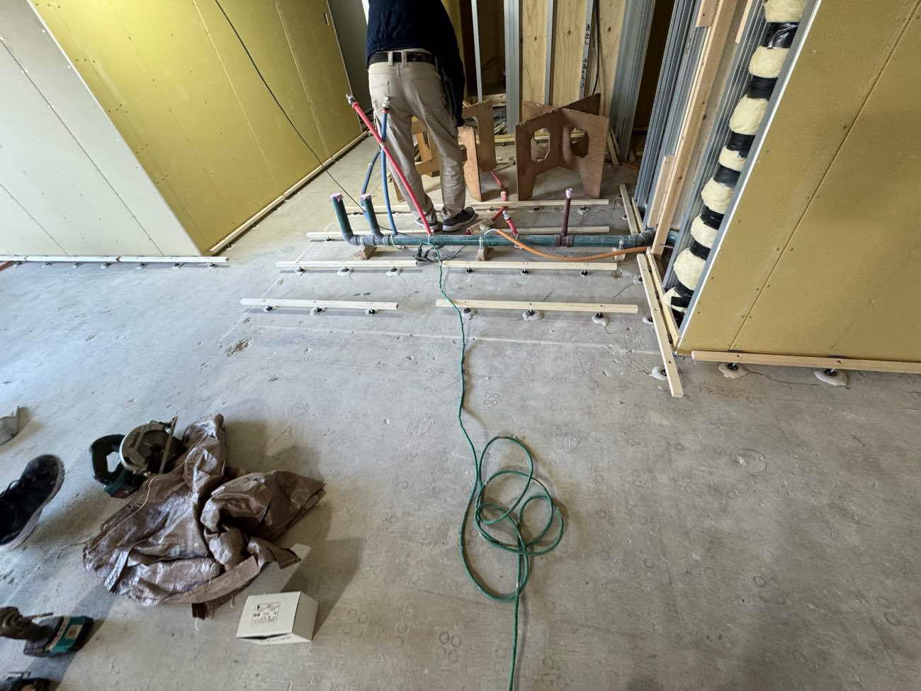 マンション 置床工事 乾式二重床(東京都千代田区)