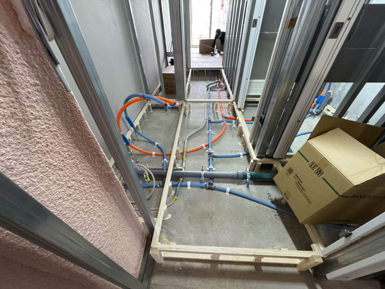 新築マンション 置床工事 乾式二重床(川崎市川崎区)