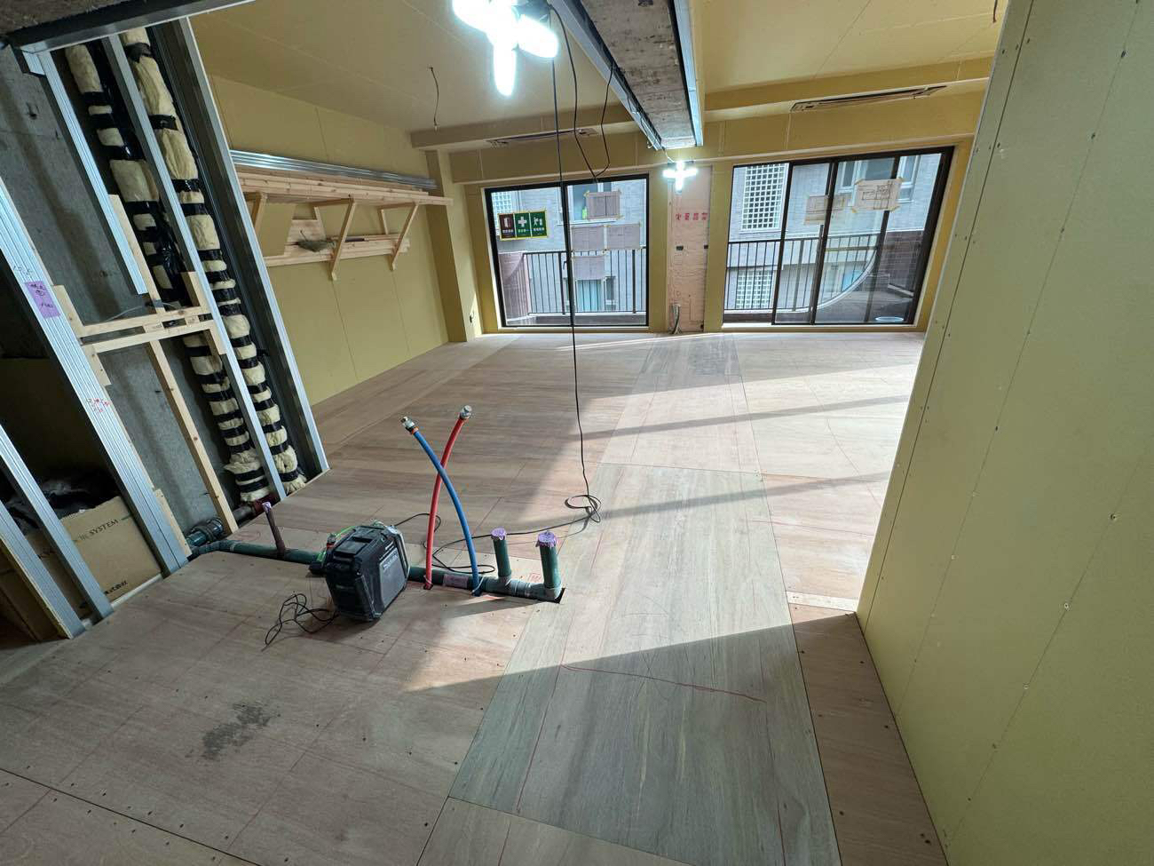 マンション 置床工事 乾式二重床(東京都千代田区)