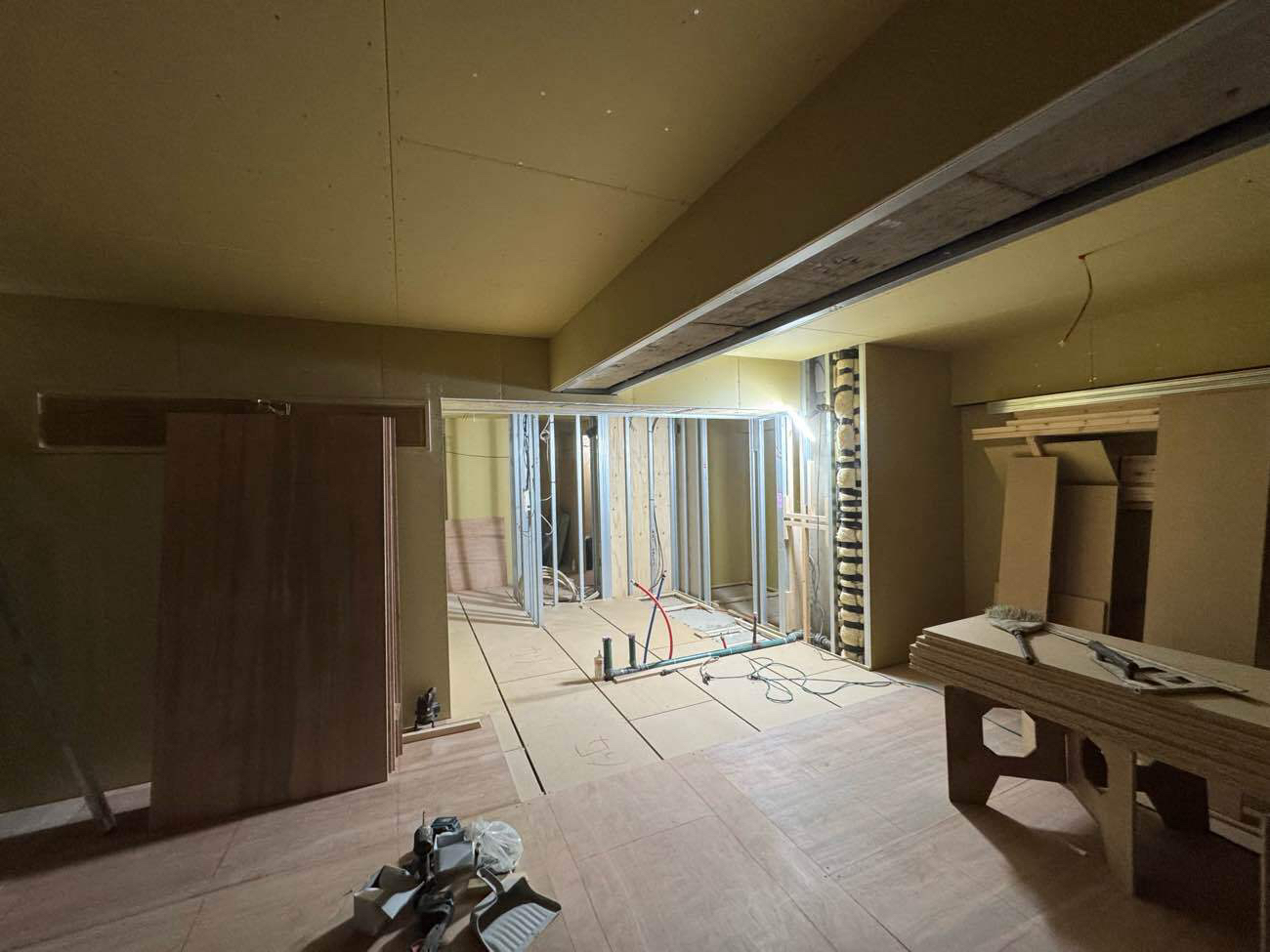 マンション 置床工事 乾式二重床(東京都千代田区)