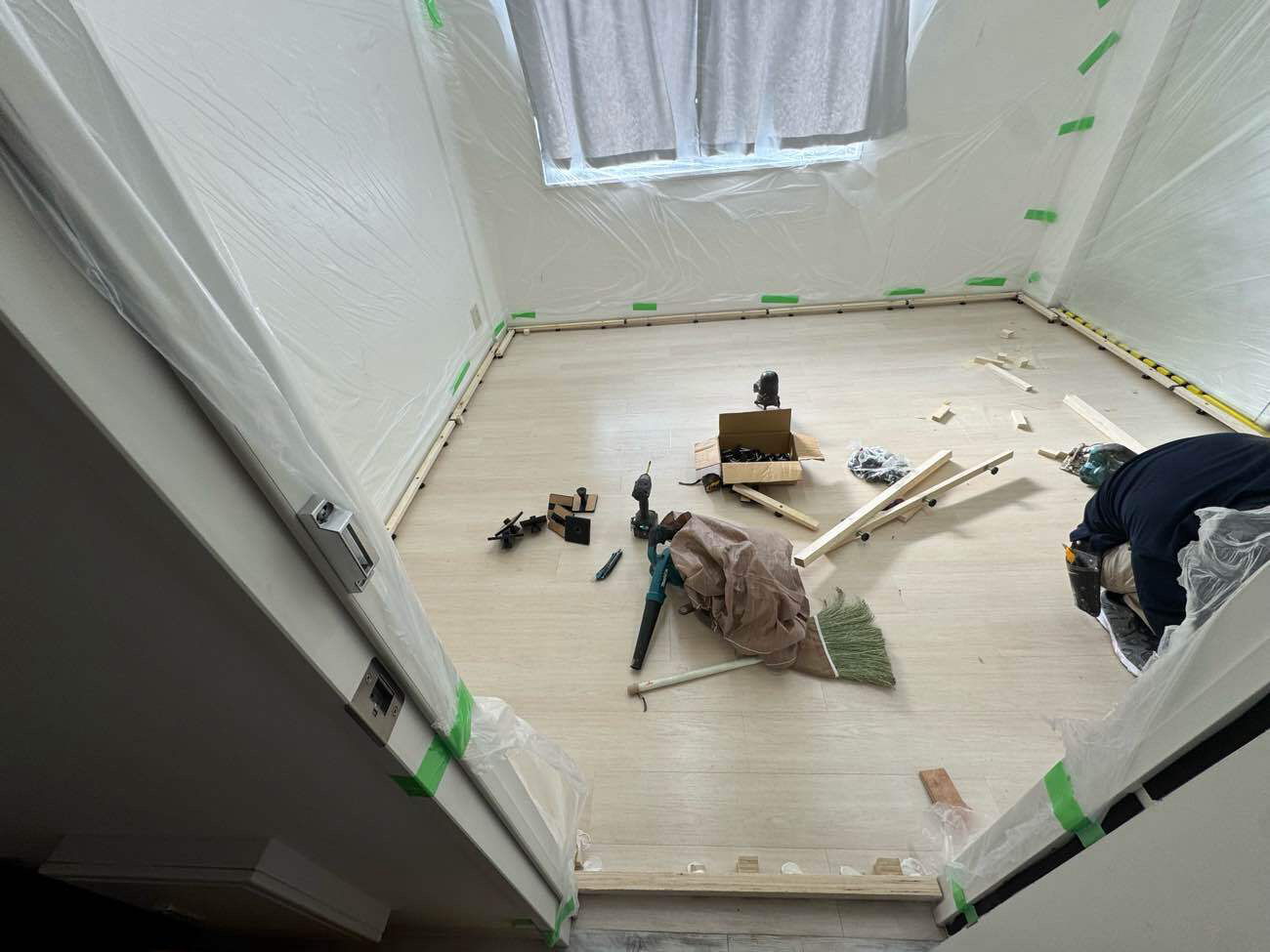 レンタルスタジオ 置床工事 乾式二重床(横浜市神奈川区)