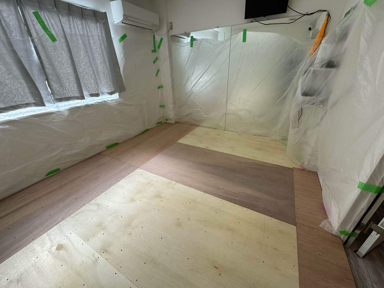 レンタルスタジオ 置床工事 乾式二重床(横浜市神奈川区)