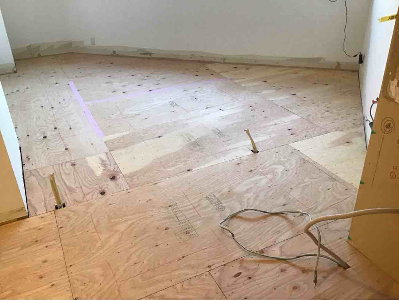 マンション 1日置床工事 乾式二重床(東京都台東区)