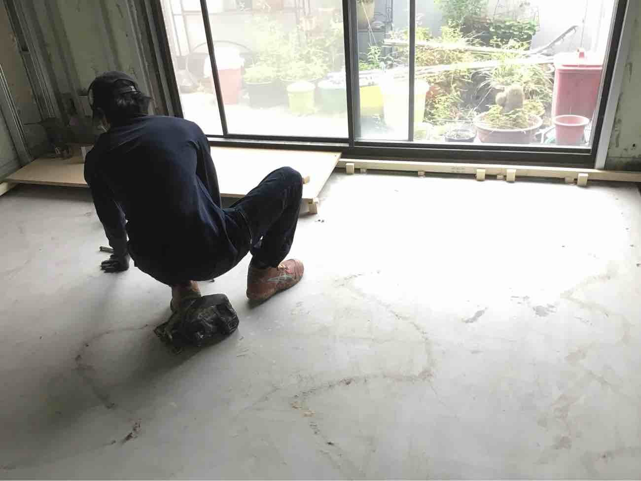 戸建て住宅　置床工事　乾式二重床（東京都世田谷区）