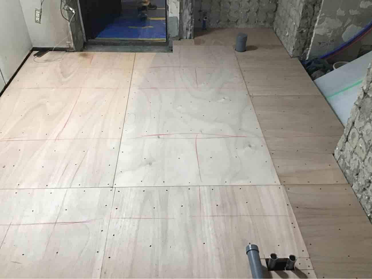 マンション　１日置床工事　乾式二重床（東京都渋谷区）