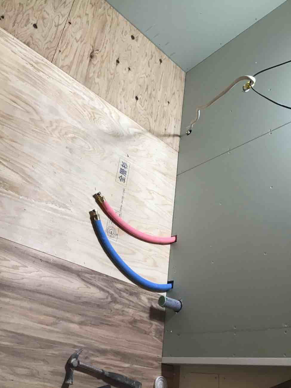 マンション　置床工事　針葉樹構造用合板（東京都墨田区）