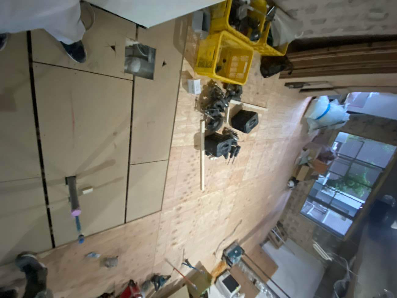 マンション　置床工事　乾式二重床（東京都千代田区）