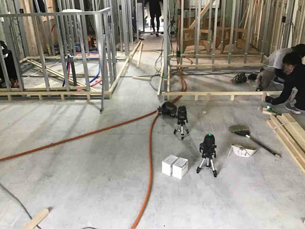 マンション　１日置床工事　乾式二重床（東京都品川区）