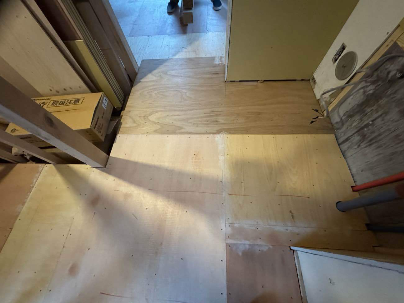 マンション　置床工事　乾式二重床（横浜市青葉区）