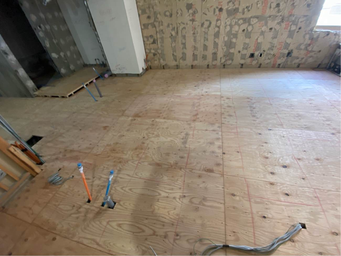 マンション　置床工事　乾式二重床（東京都千代田区）