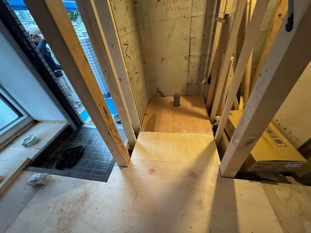 マンション　置床工事　乾式二重床（横浜市青葉区）