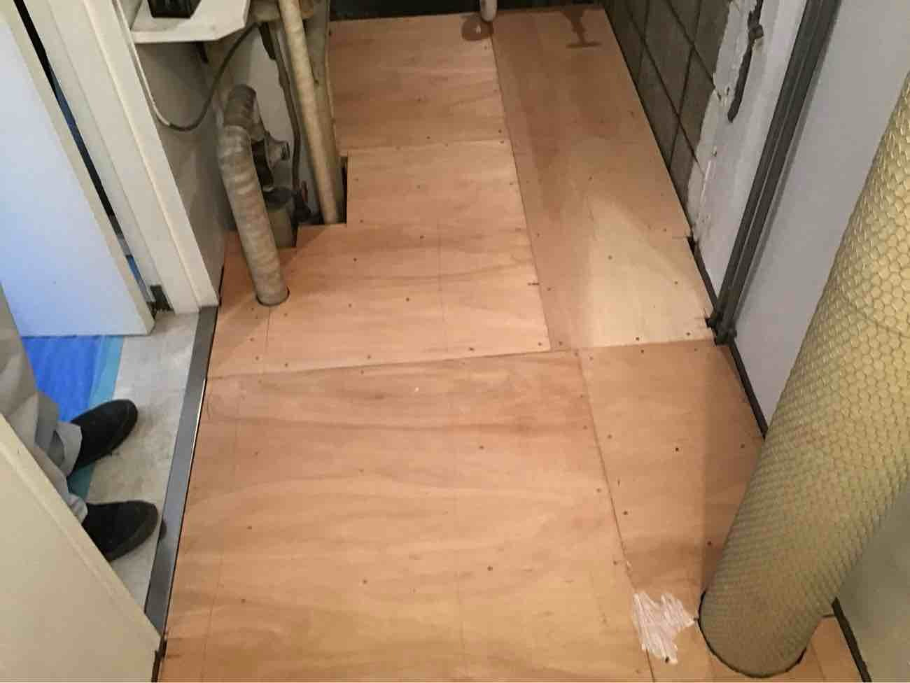 マンション　１日置床工事　乾式二重床（東京都港区）