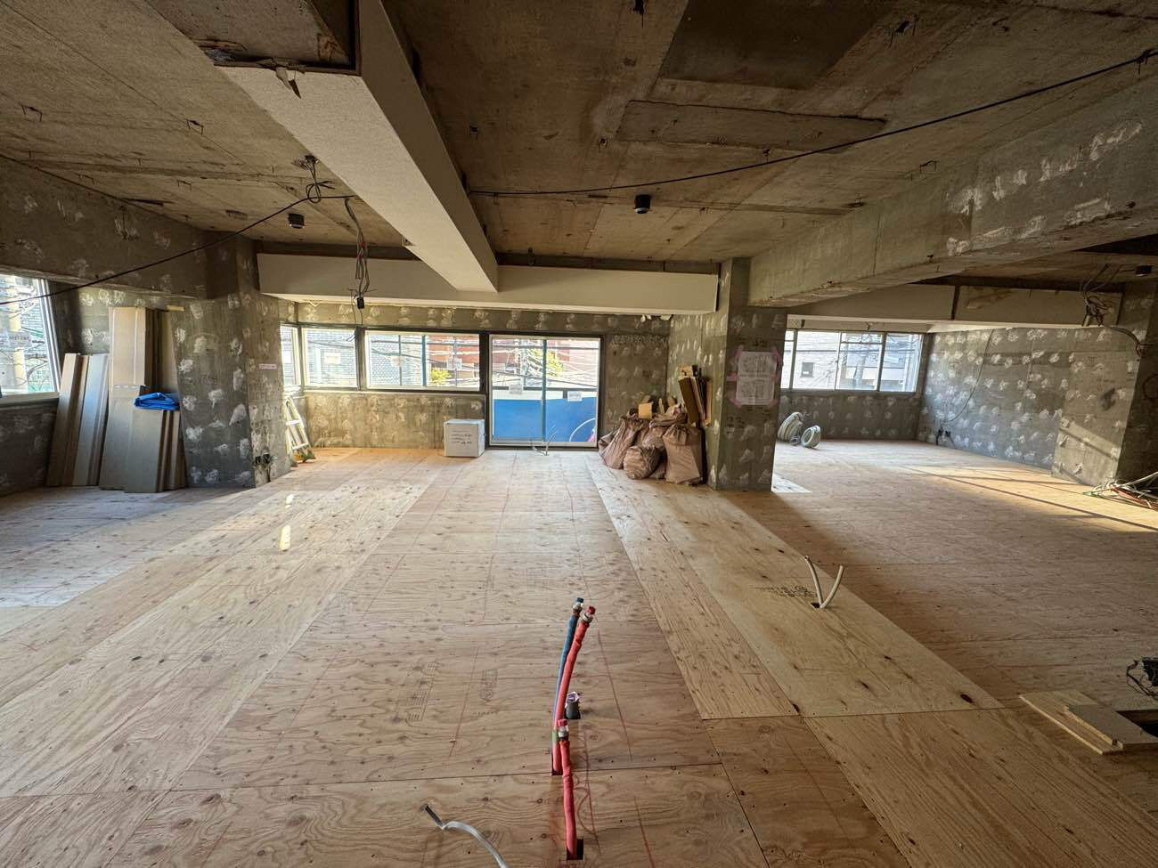 マンション　置床工事　乾式二重床（東京都港区）