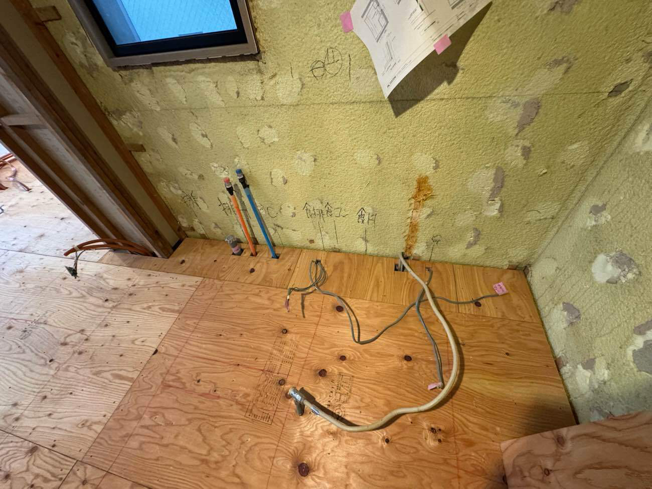 マンション　１日置床工事　乾式二重床（東京都目黒区）