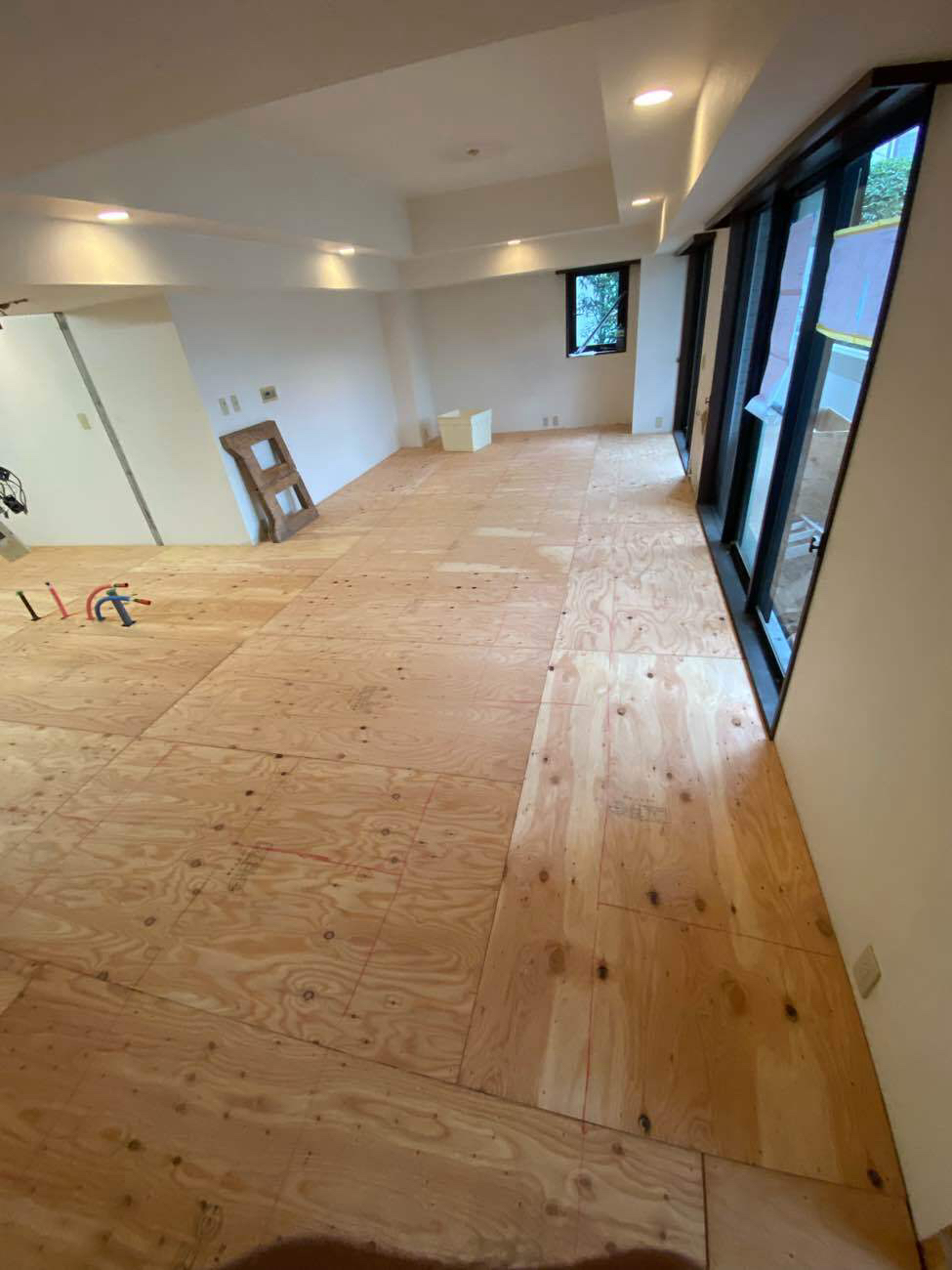 マンション　置床工事　乾式二重床（横浜市青葉区）