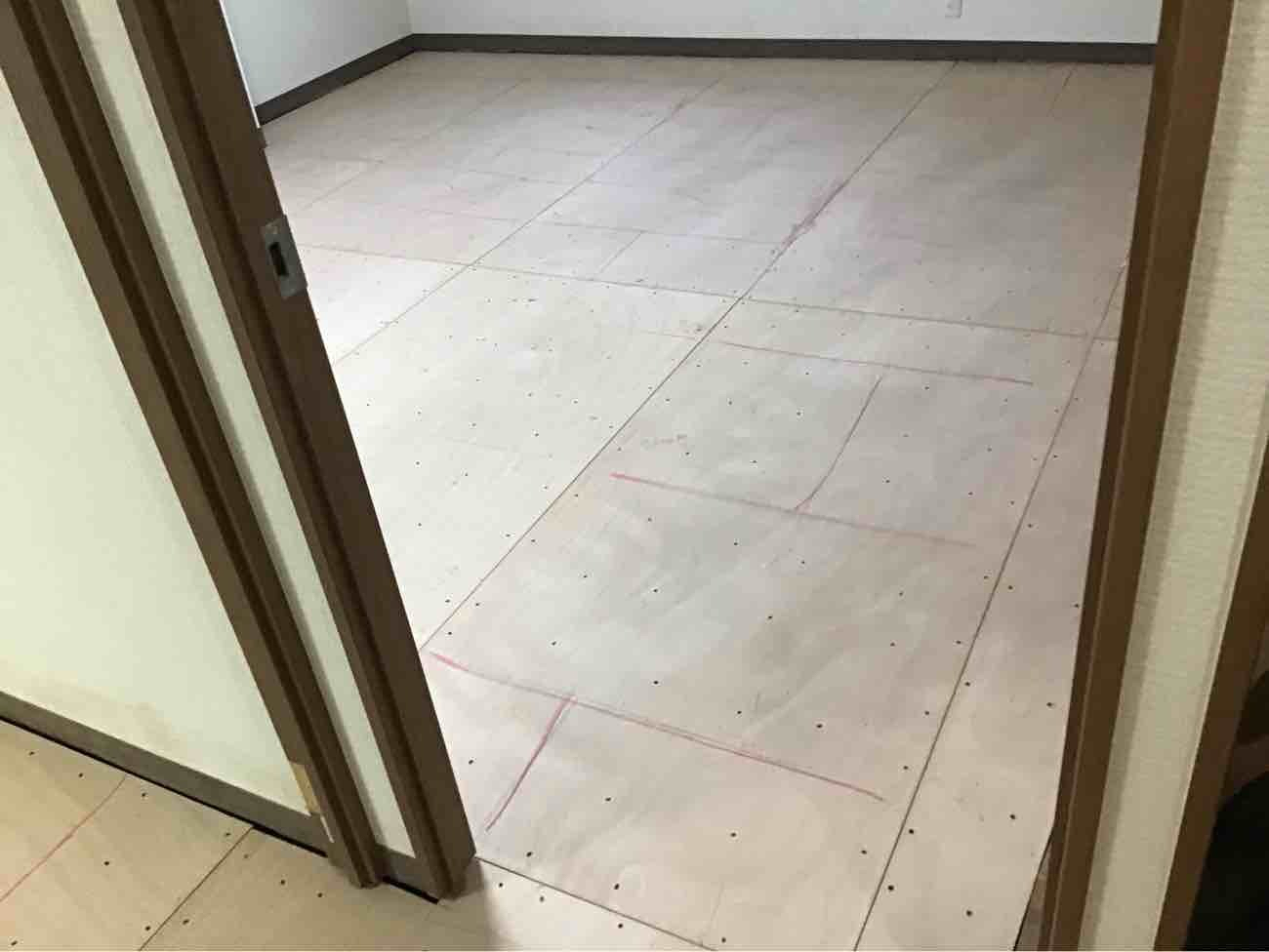 マンション　置床工事　フリーフロアCPR（東京都大田区）