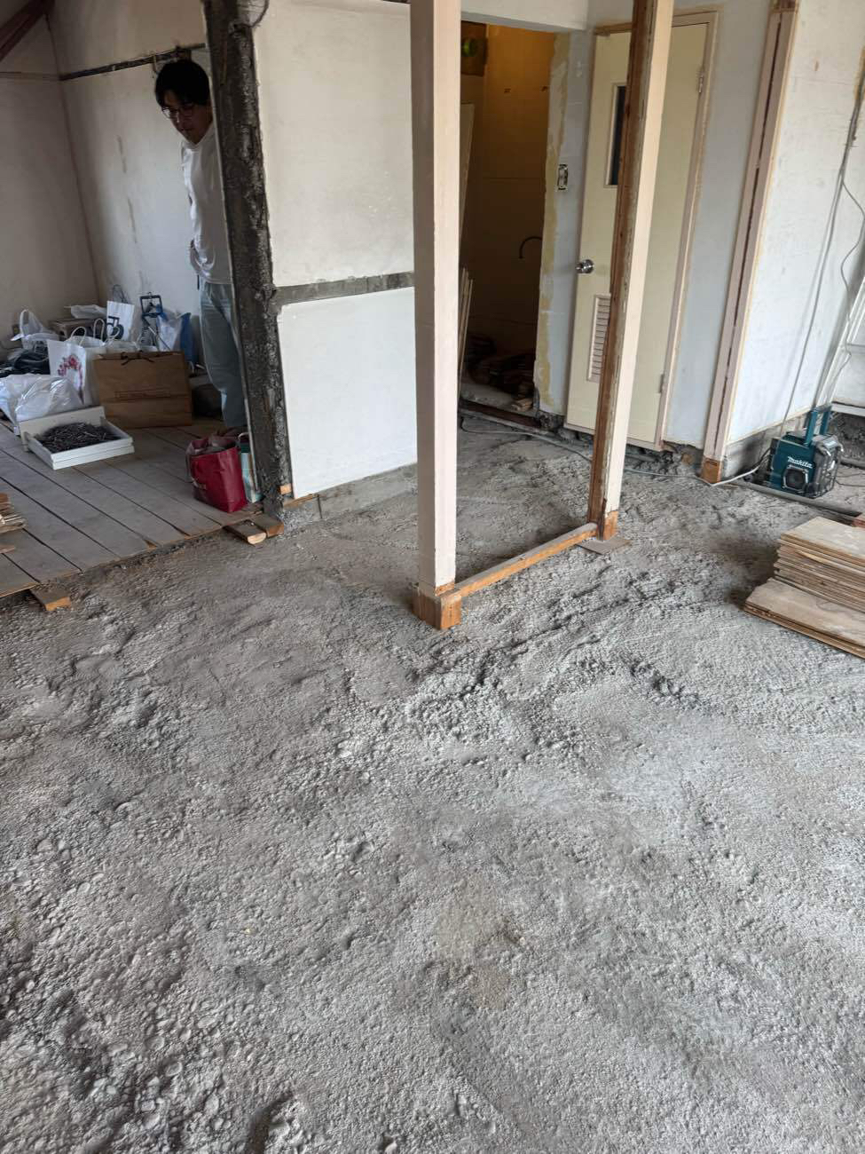 マンション　置床工事　乾式二重床（東京都町田市）