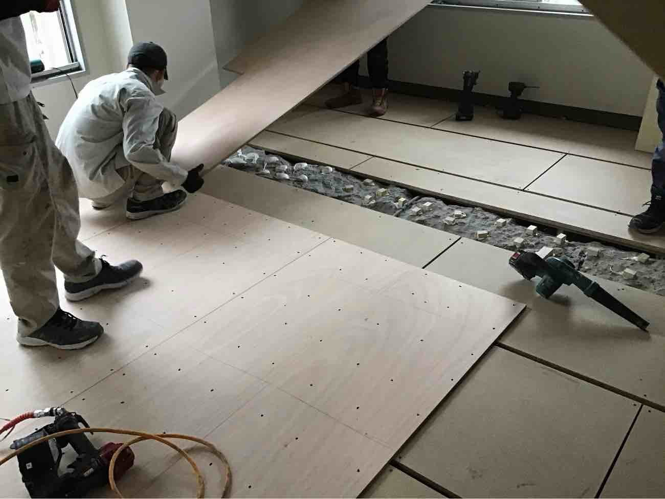 マンション　置床工事　フリーフロアCPR（東京都大田区）