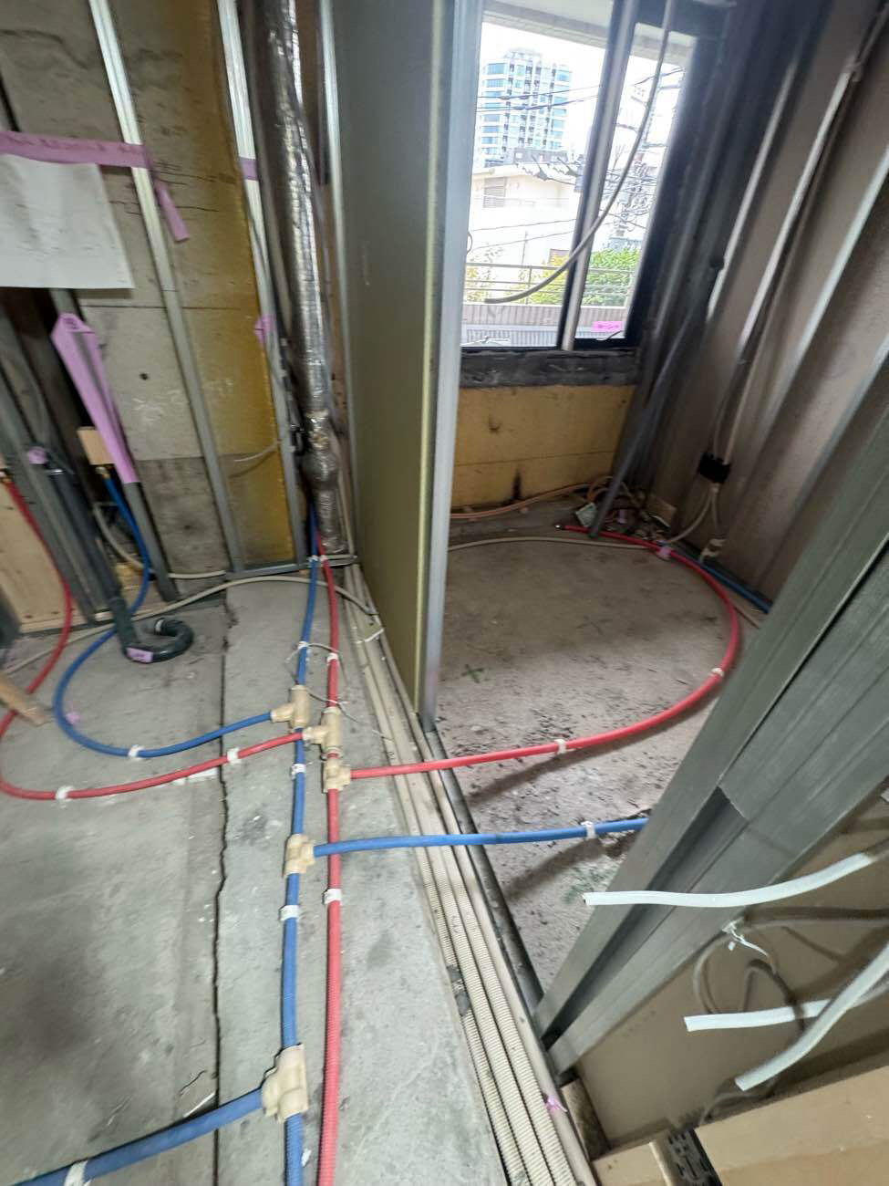 マンション　置床工事　乾式二重床（東京都渋谷区）