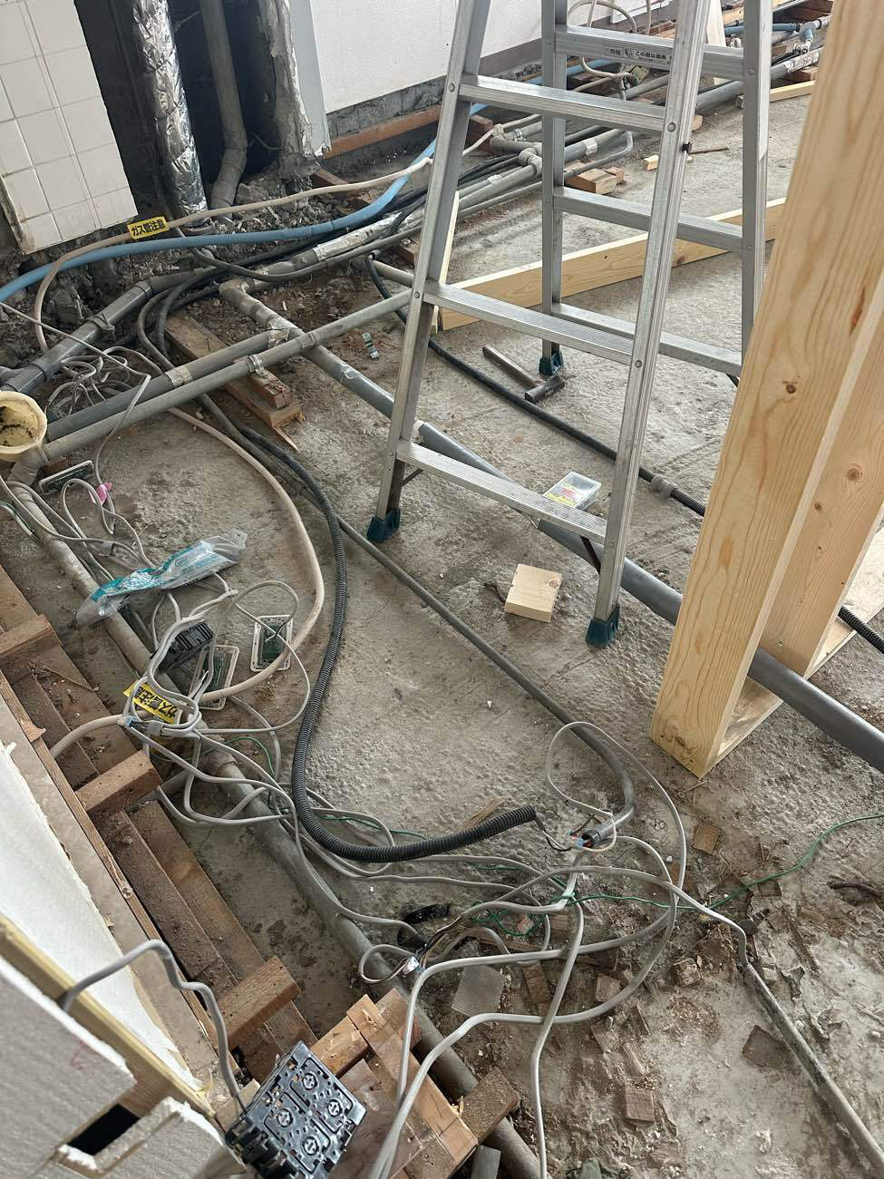 マンション　置床工事　フリーフロアCPR（東京都大田区）