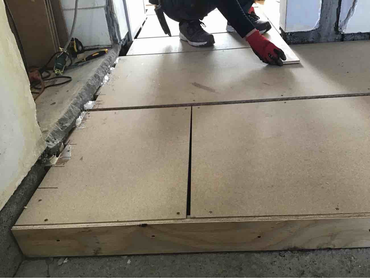 マンション　置床工事　乾式二重床（東京都町田市）