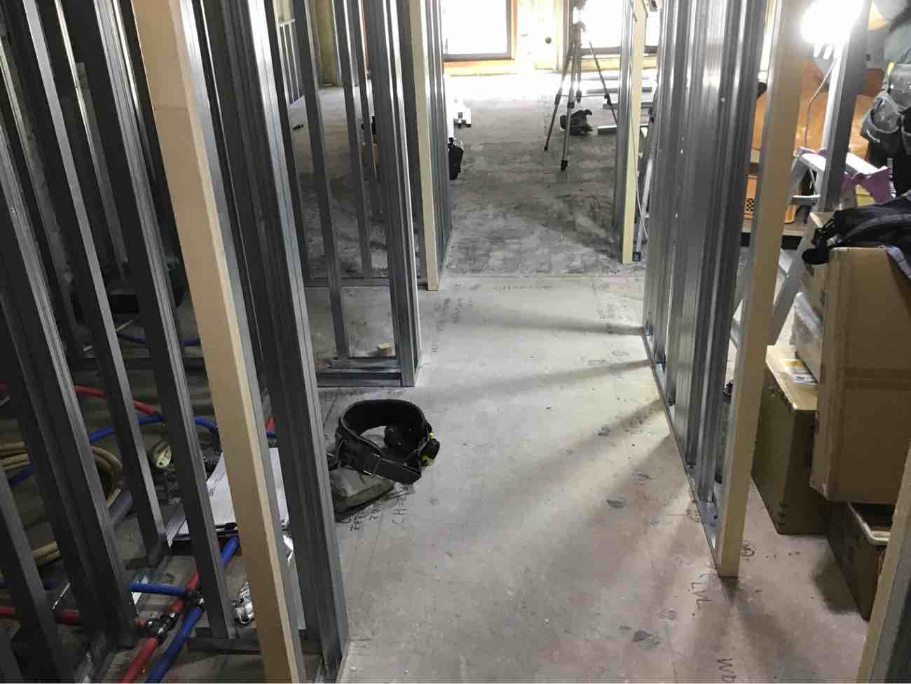 マンション　１日置床工事　乾式二重床（横浜市港北区）