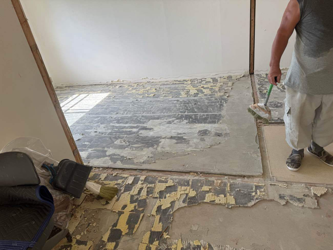 マンション　置床工事　乾式二重床（横浜市青葉区）