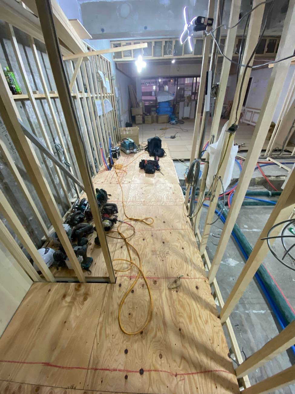 マンション　置床工事　乾式二重床（東京都目黒区）