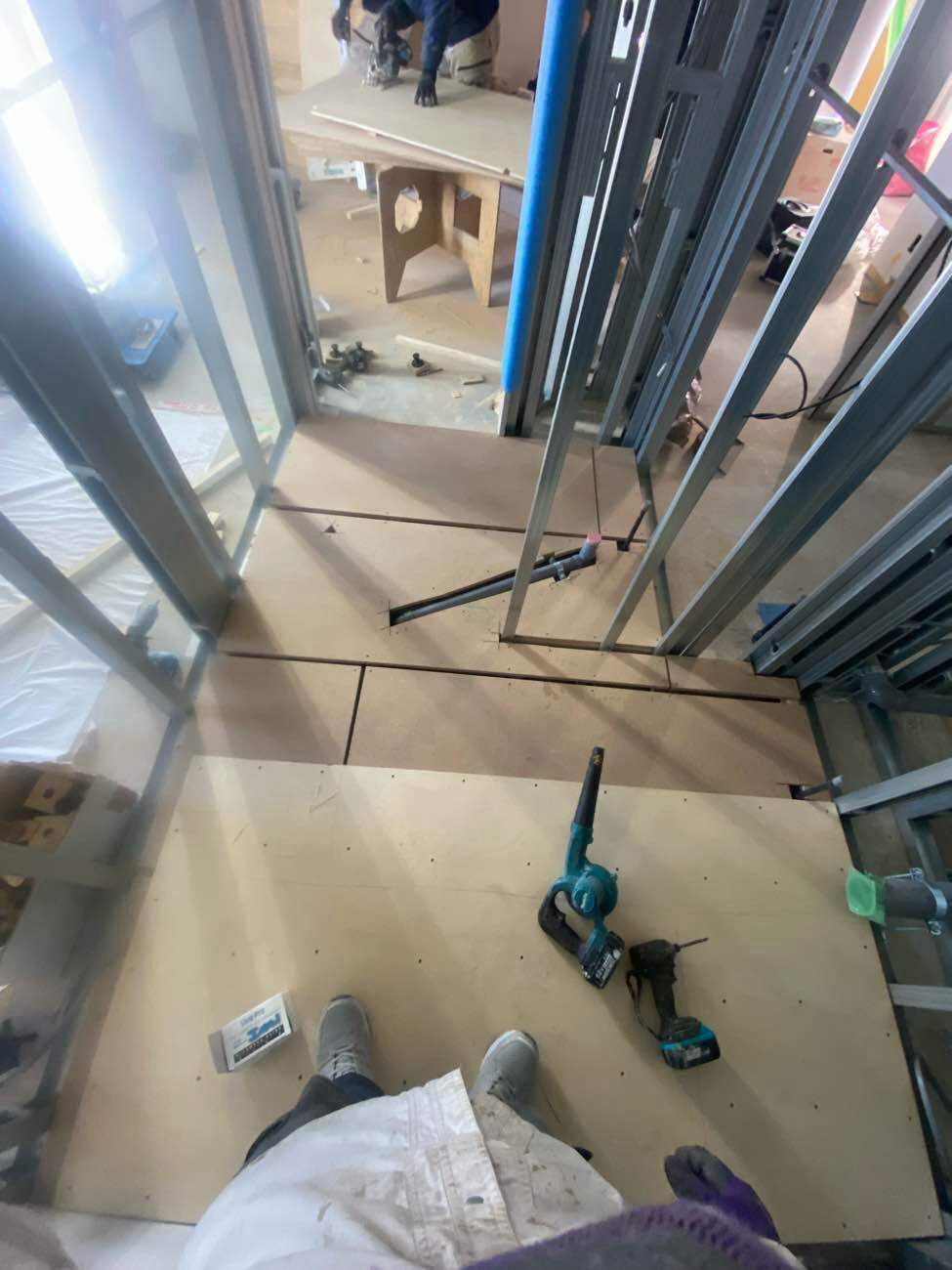 オフィス　置敷樹脂OA工事　置床工事　ステップライン製置床樹脂OABF50（東京都文京区）