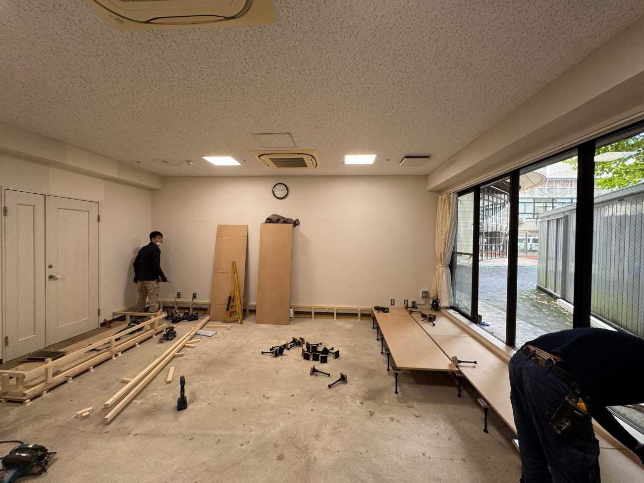 福祉施設　１日置床工事　乾式二重床（横浜市戸塚区）