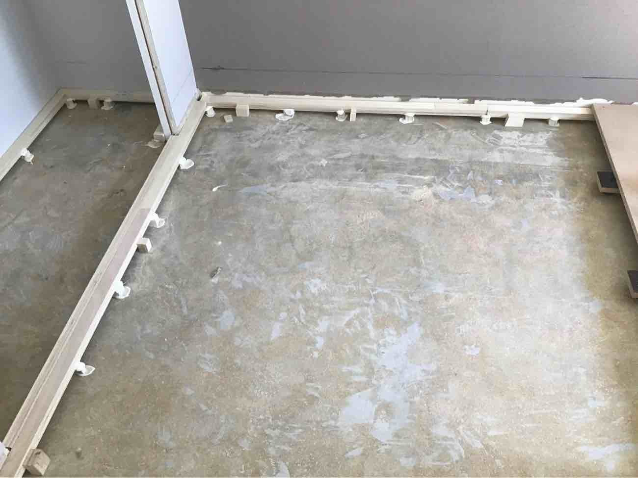 マンション　置床工事　乾式二重床（横浜市中区）