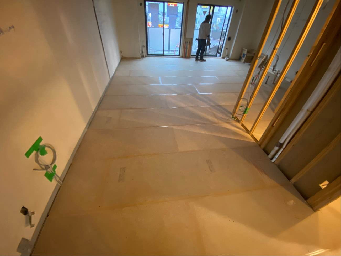 マンション　１日置床工事　乾式二重床（相模原市緑区）