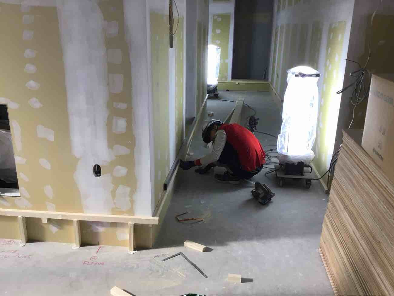 工場　置床工事　乾式二重床（神奈川県平塚市）