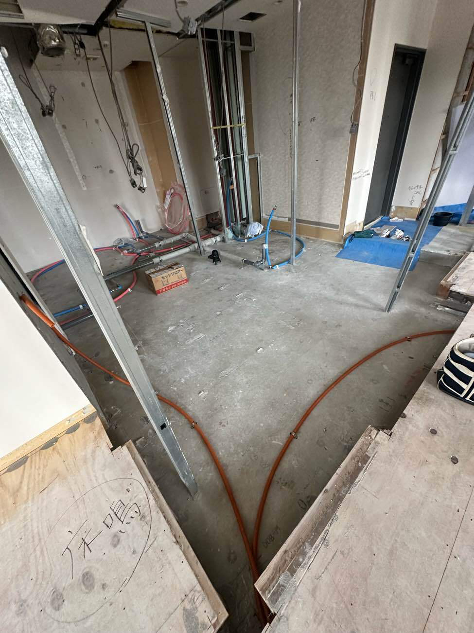 マンション　置床工事　乾式二重床（東京都品川区）