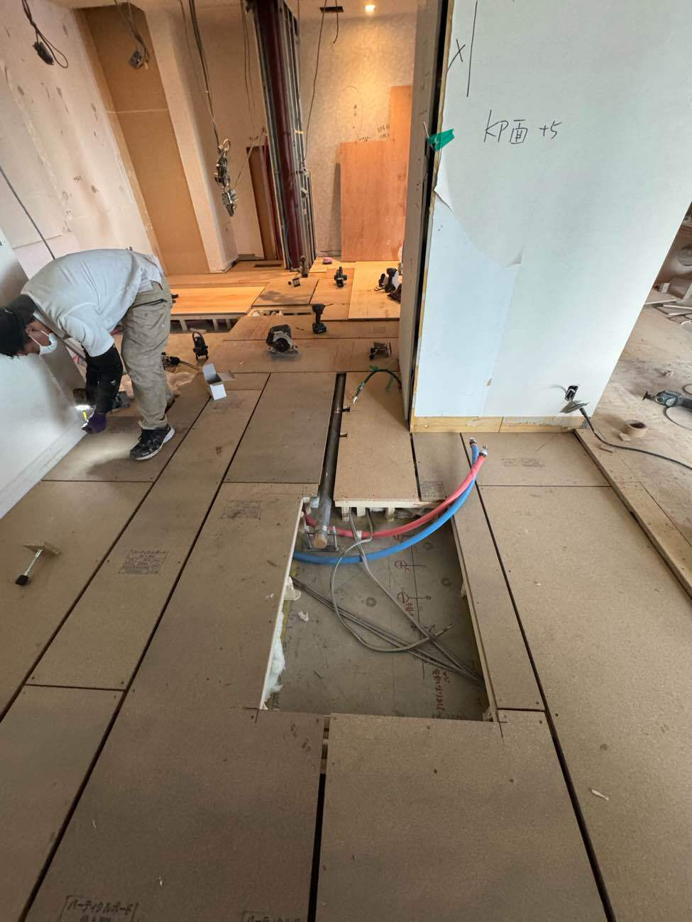 マンション　置床工事　乾式二重床（東京都品川区）