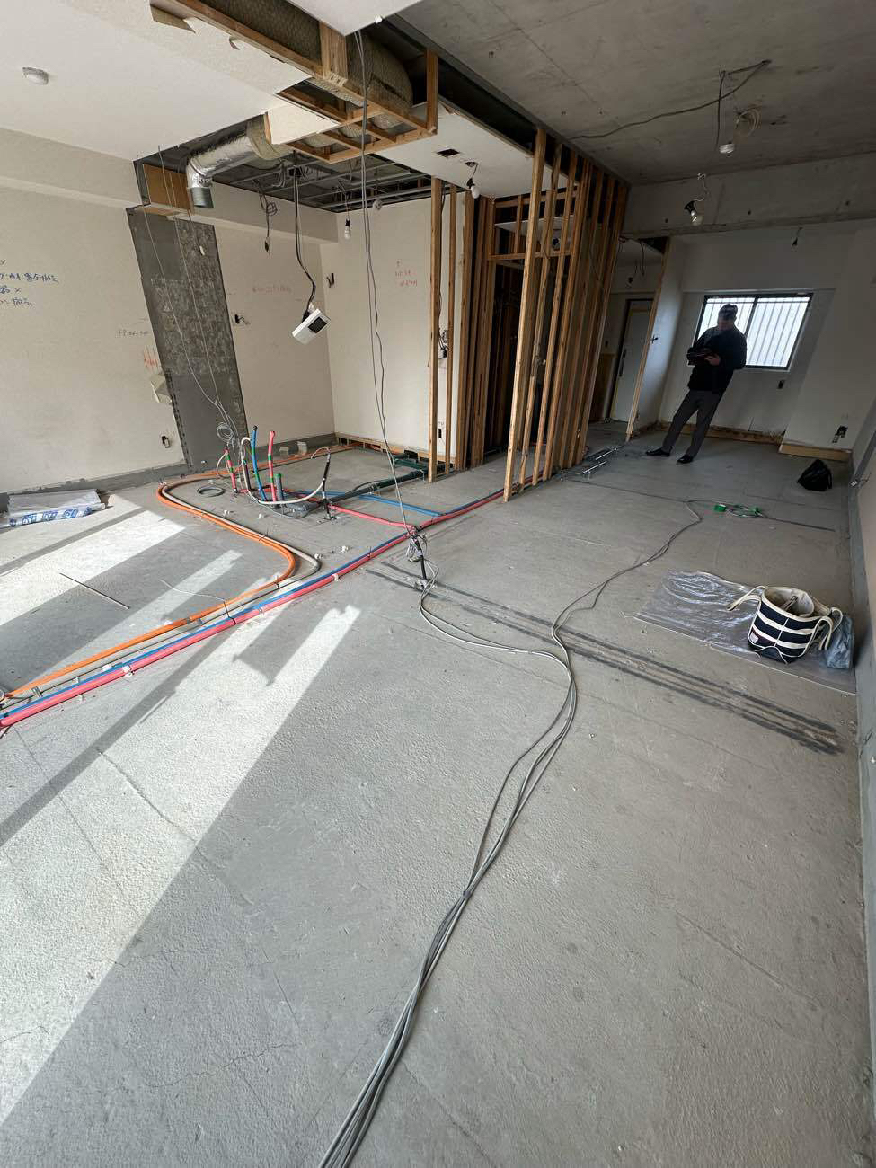 マンション　１日置床工事　乾式二重床（相模原市緑区）