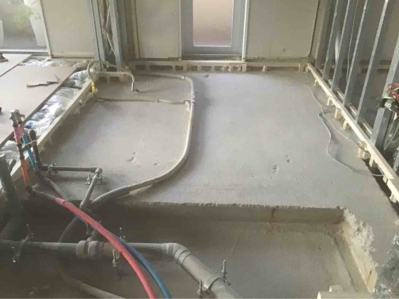 マンション　１日置床工事　乾式二重床（東京都中央区）