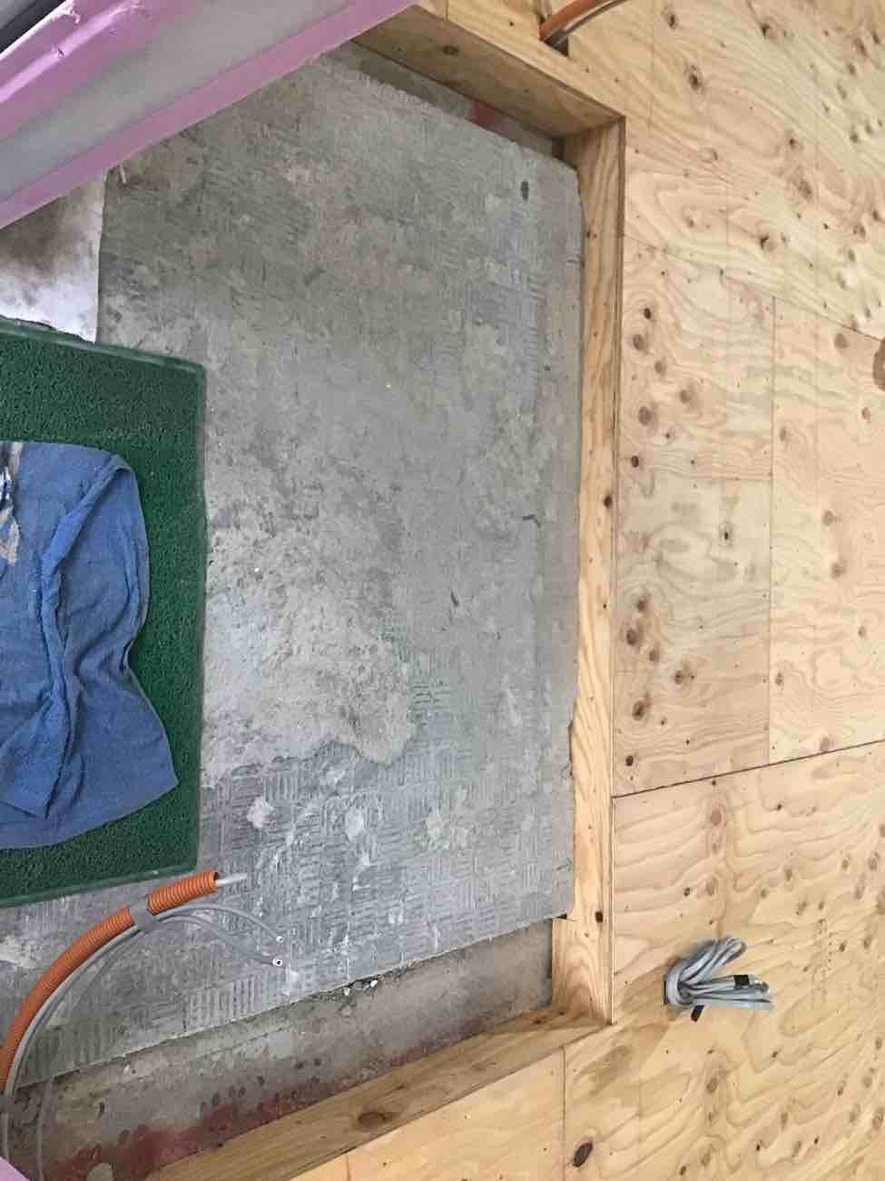 マンション　置床工事　乾式二重床（東京都品川区）