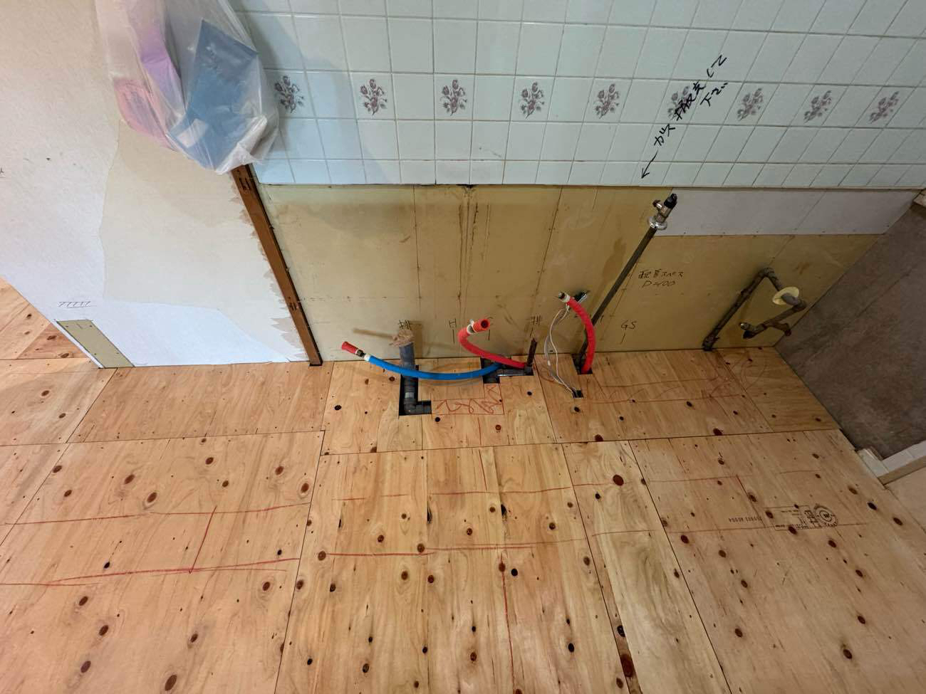 マンション　１日置床工事　乾式二重床（神奈川県大和市）