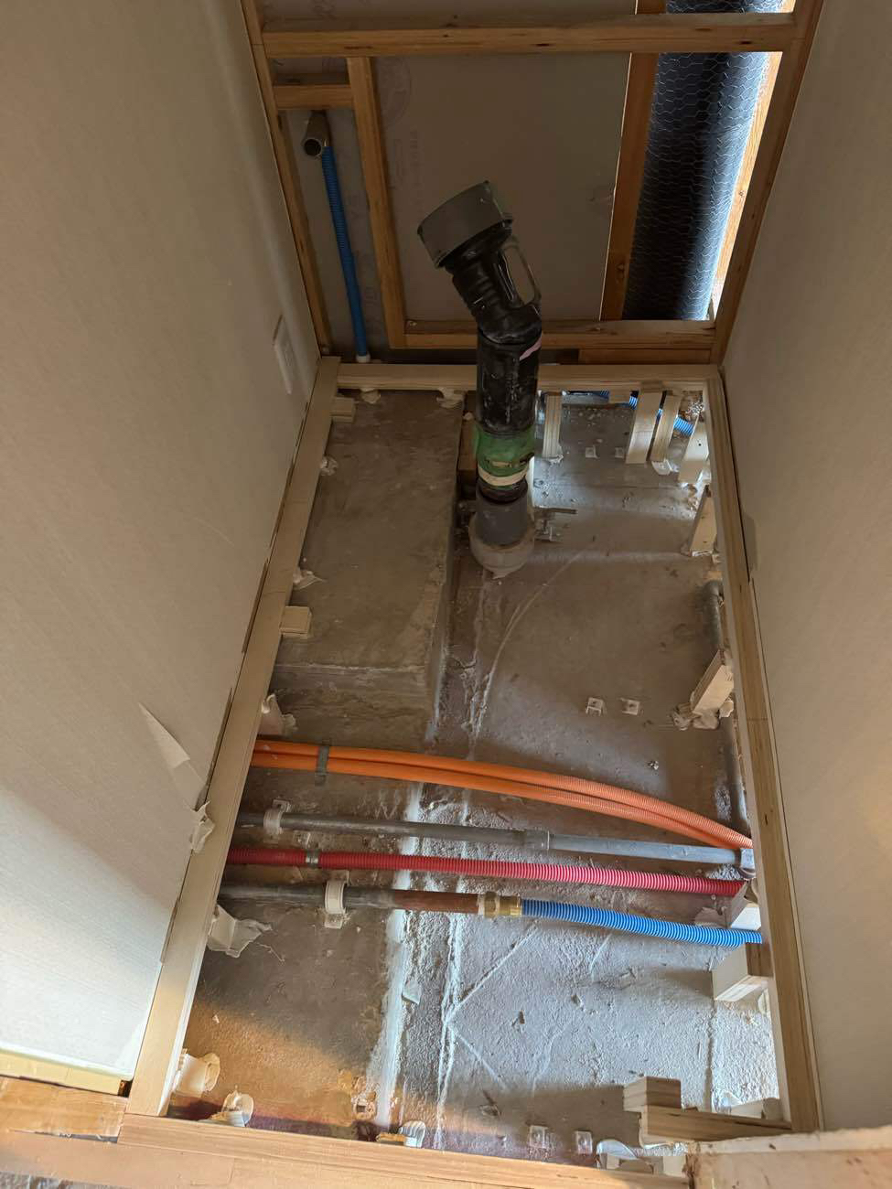 マンション　１日置床工事　乾式二重床（川崎市中原区）