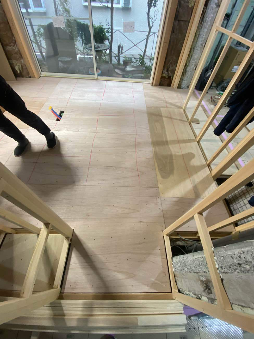 オフィス　置床工事　乾式二重床（東京都世田谷区）