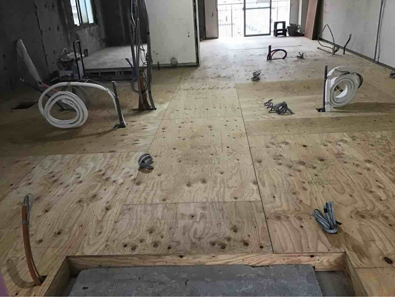 マンション　置床工事　乾式二重床（東京都品川区）