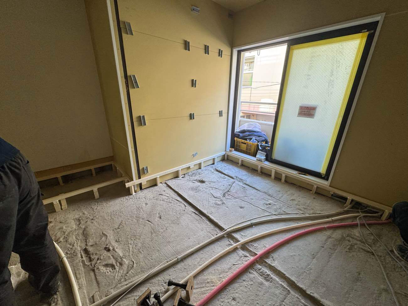 マンション　置床工事　乾式二重床（東京都渋谷区）