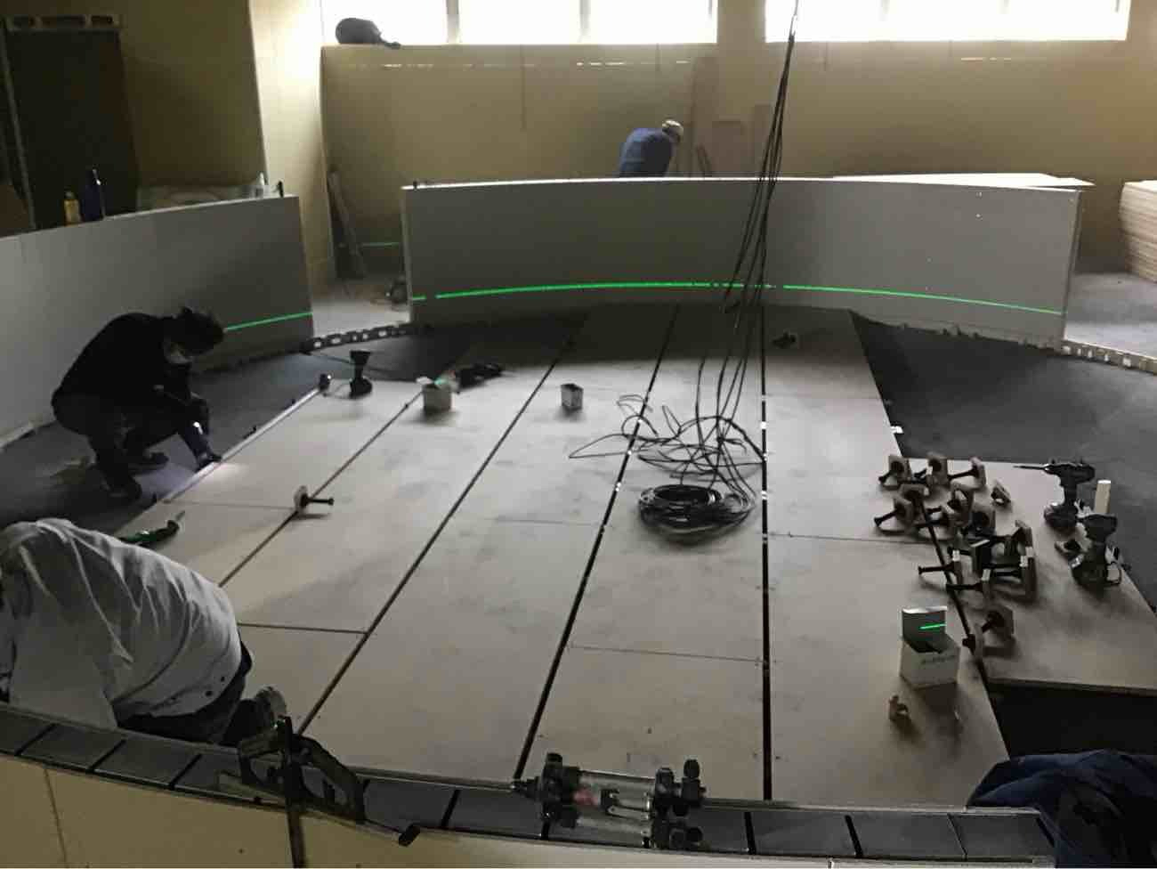 店舗　置床工事　乾式二重床（千葉県千葉市）