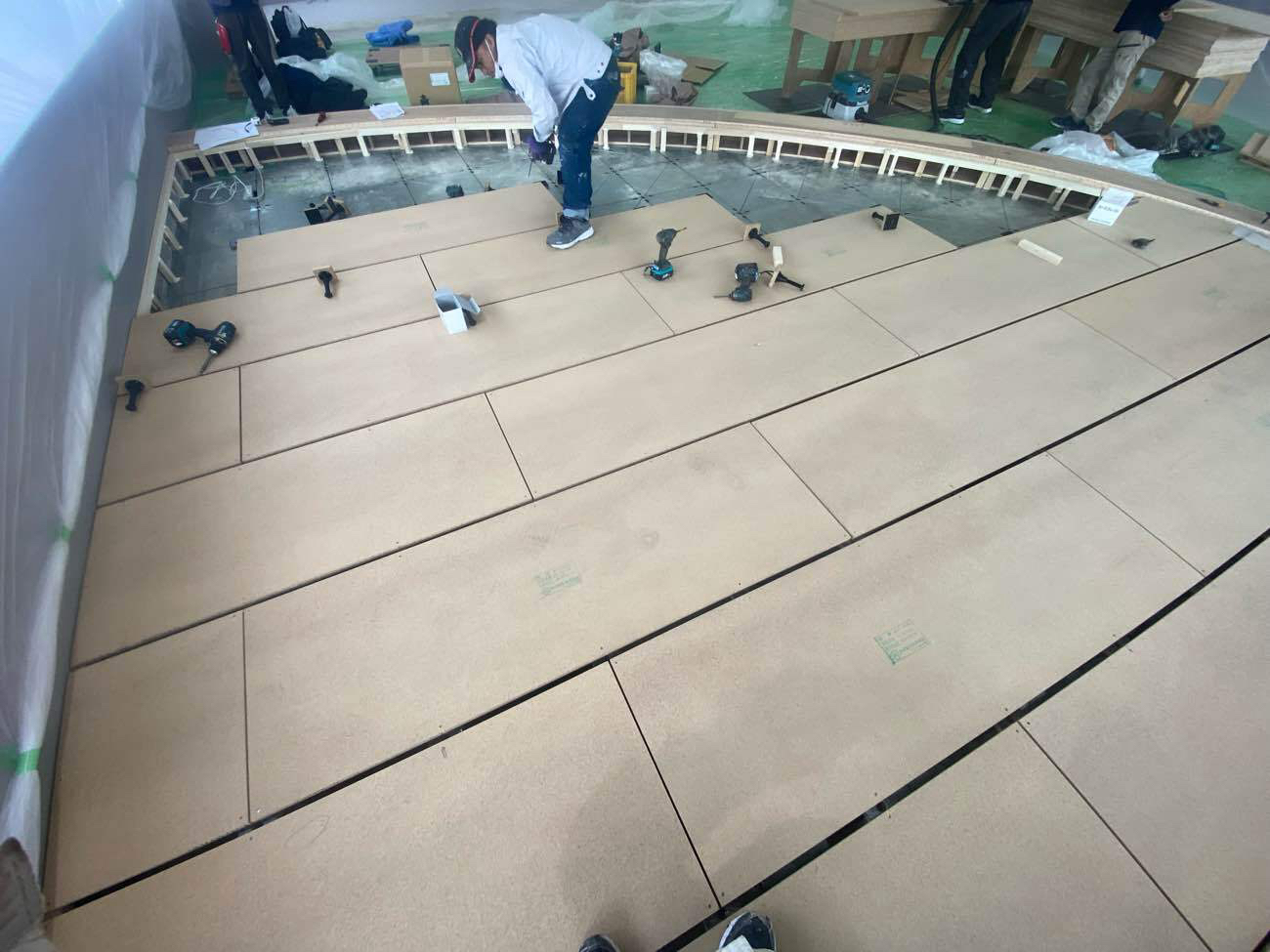 マンション　置床工事　乾式二重床（横浜市西区）