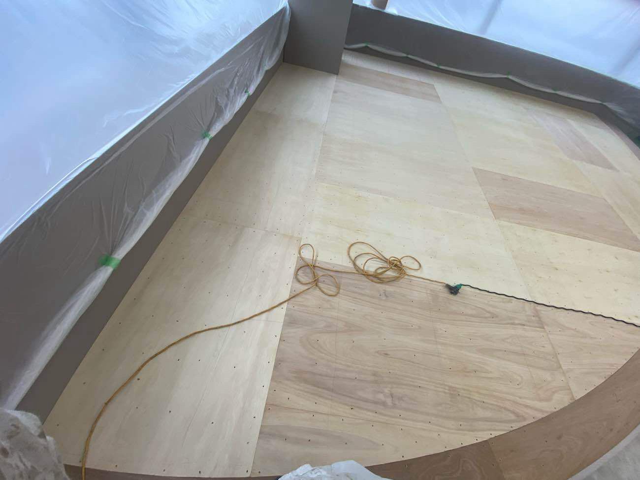 マンション　置床工事　乾式二重床（横浜市西区）