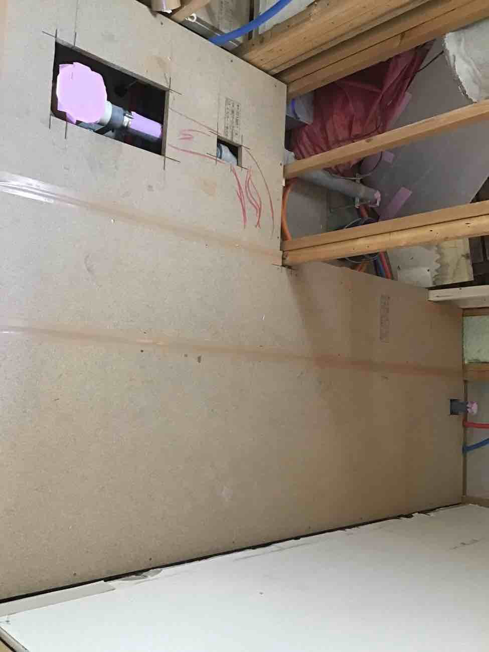 マンション　１日置床工事　乾式二重床（神奈川県大和市）