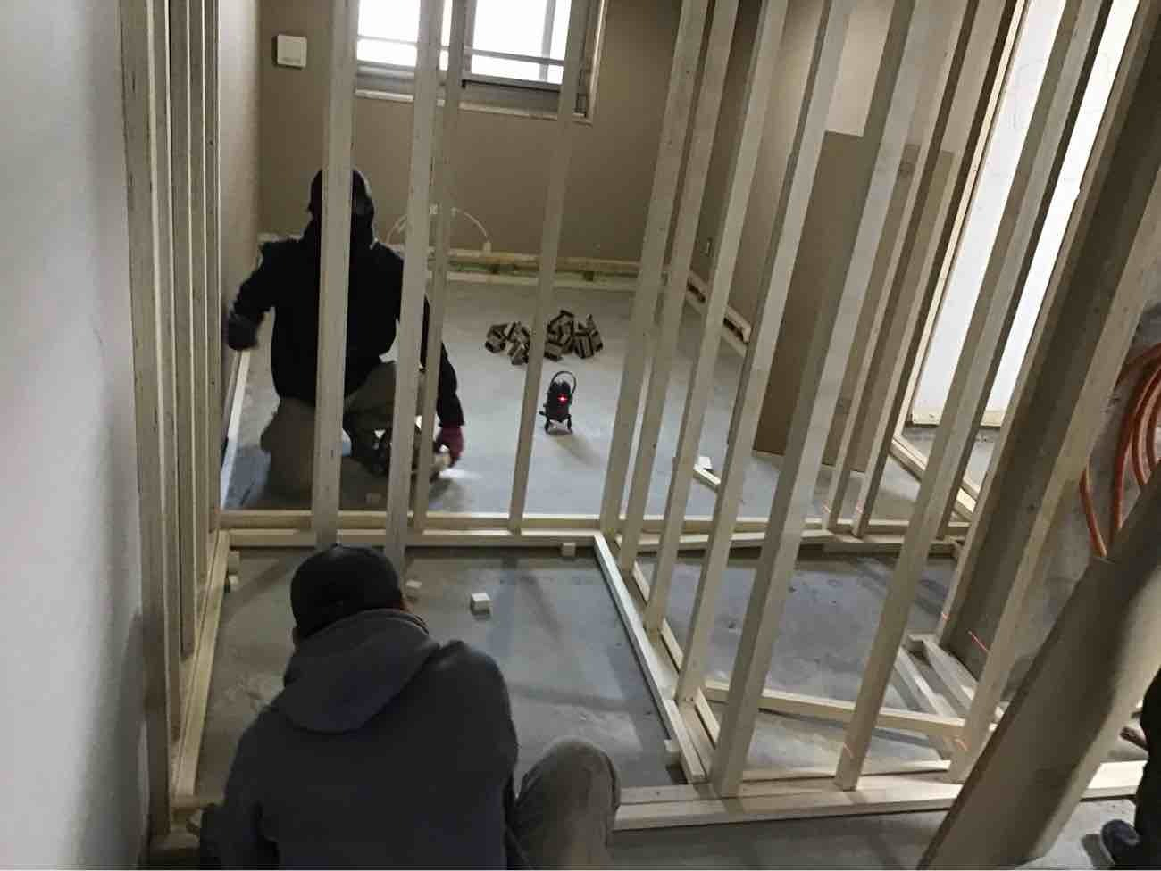 マンション　１日置床工事　乾式二重床（神奈川県大和市）