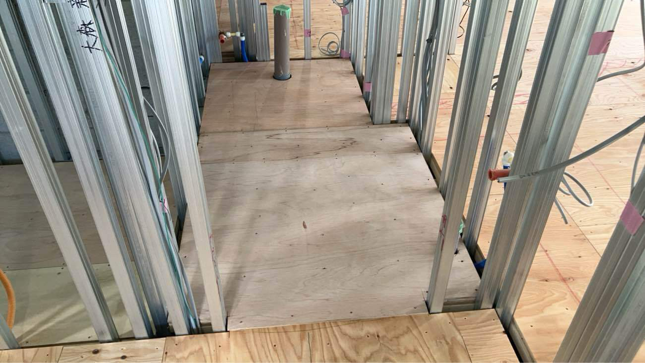 マンション　１日置床工事　乾式二重床（東京都品川区）